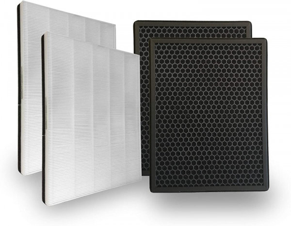 Comedes replacement filter set suitable for Philips air purifier AC1214/10 can be used instead of FY1410/30 or FY1413/30, 4 pieces